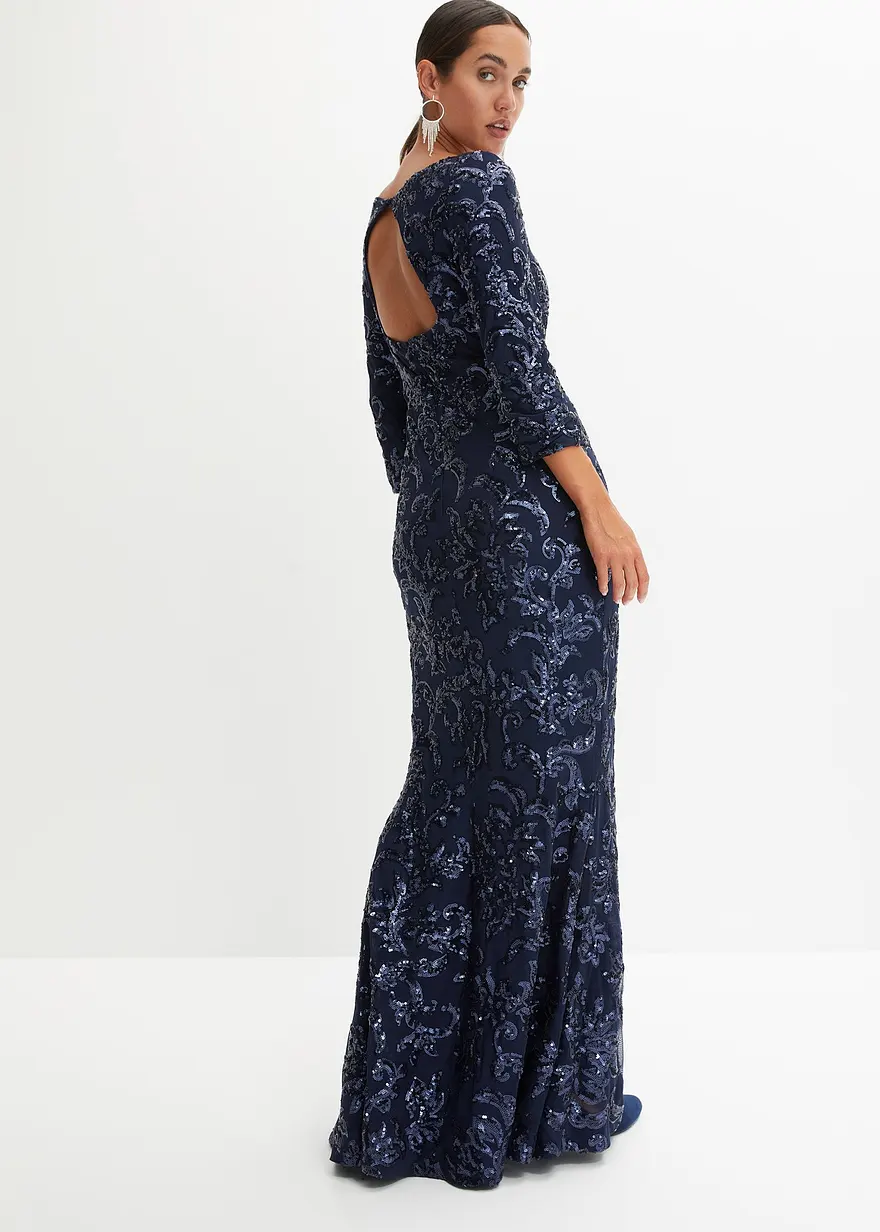 Bonprix Romantisches Kleid Mit Schönem Rückendetail Und Pailletten