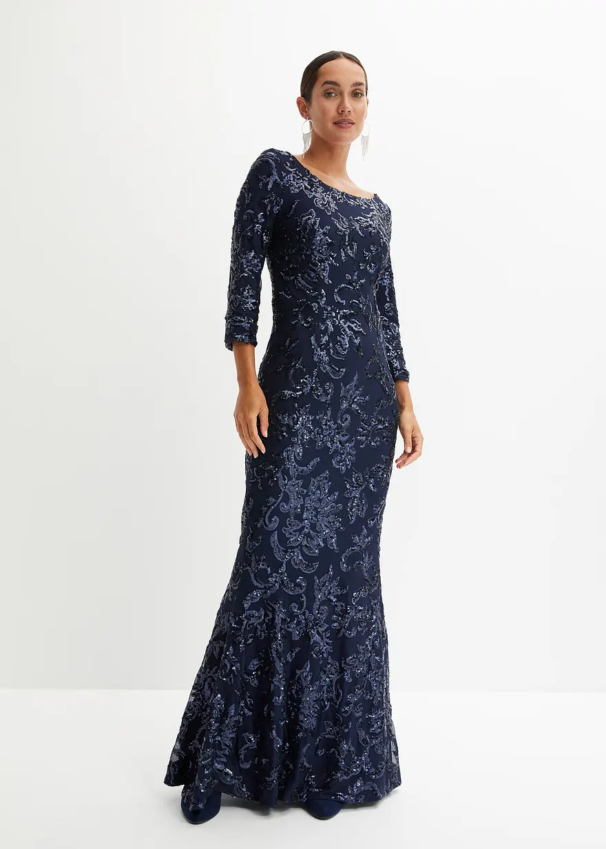 Bonprix Romantisches Kleid Mit Schönem Rückendetail Und Pailletten