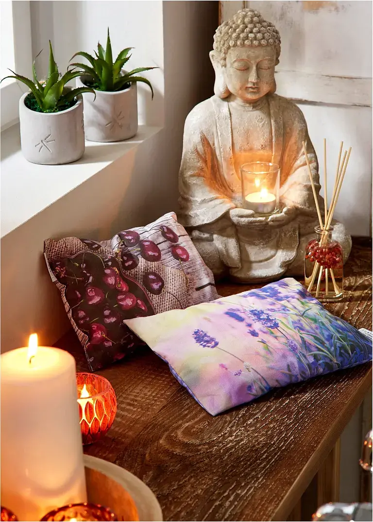 Bonprix Ruhevolles Ambiente: Toller Deko-Buddha Mit Windlicht - Grau