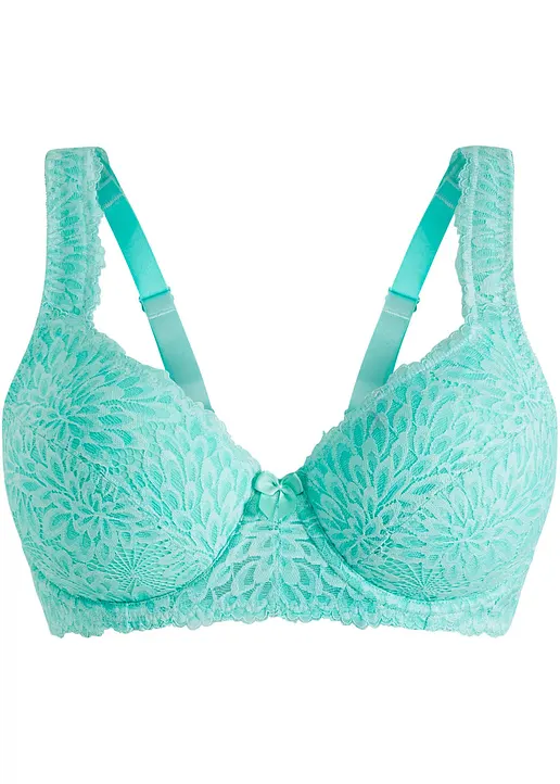 bonprix Schalen BH verziert mit floraler Spitze - grün Cup C
