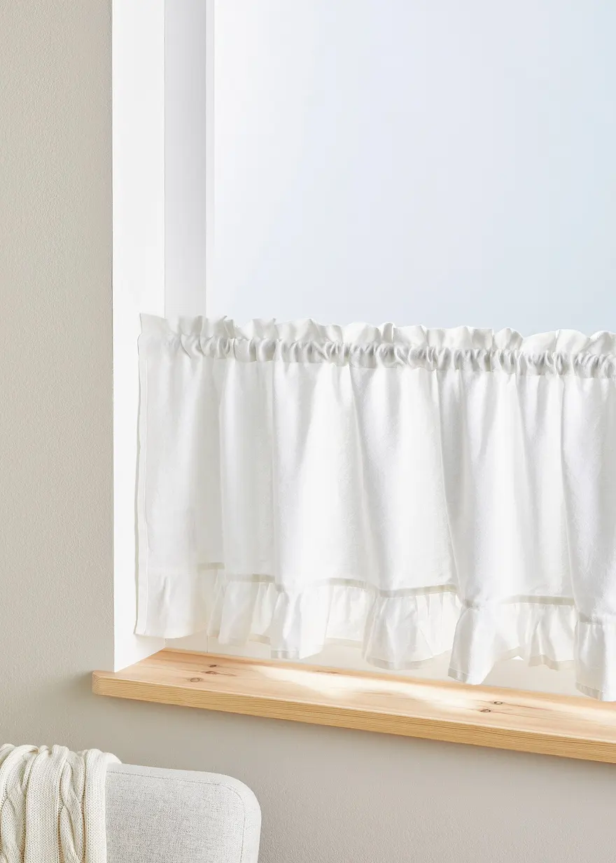 bonprix Scheibengardine im Landhausstil - weiß Tunnelzug