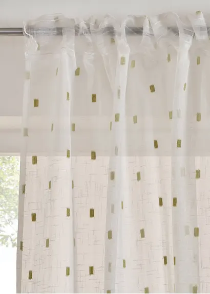 Bonprix Schicke Fertiggardine - Weiß Multifunktionsband