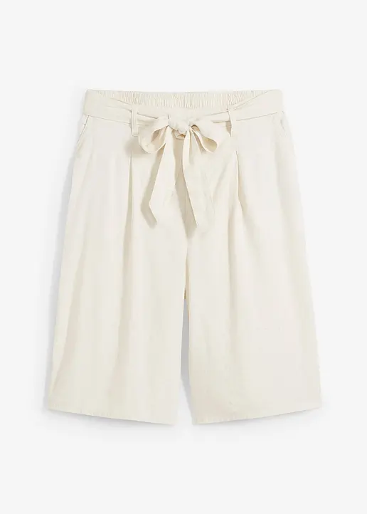 bonprix schicke Leinen-Bermuda zum Binden - beige - Damen