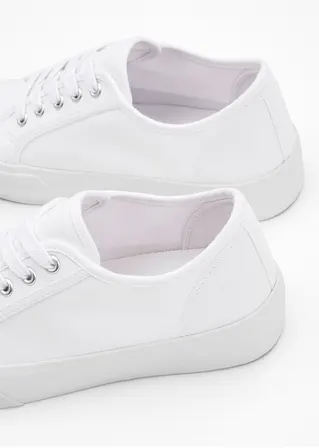 Bonprix Schicker Plateausneaker Von RAINBOW Mit Schnürung - Weiß - Damen