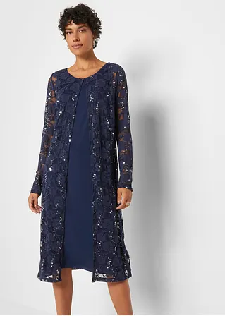 Bonprix Schicker Spitzen-Cardigan Mit Schmucksteinen - Damen