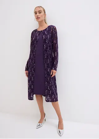 Bonprix Schicker Spitzen-Cardigan Mit Schmucksteinen - Damen