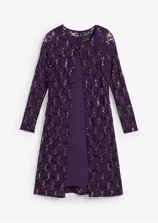 bonprix schicker Spitzen-Cardigan mit Schmucksteinen - Damen