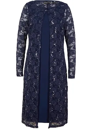 bonprix schicker Spitzen-Cardigan mit Schmucksteinen - Damen