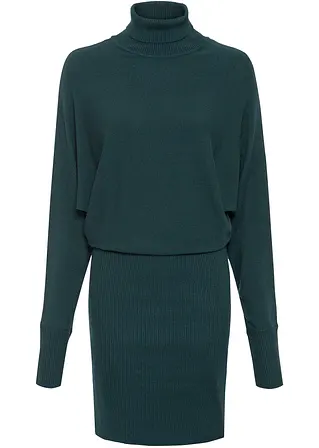 bonprix Schickes Strickkleid mit Rollkragen - petrol - Damen