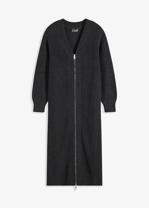 bonprix schickes Strickkleid mit Tragevarianten - grau - Damen