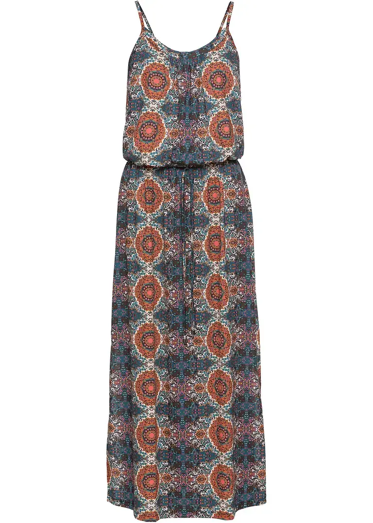 bonprix Schlank geschnittenes Kleid mit Schnürung in der Taille - braun