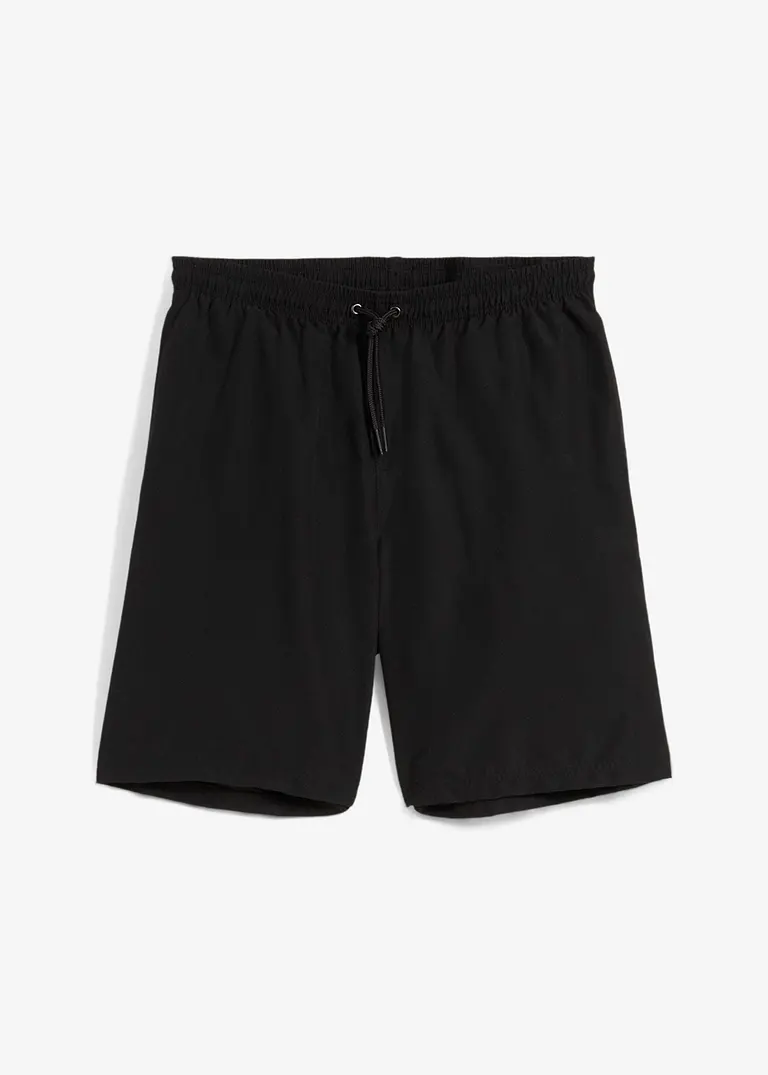 bonprix Schlichte Badeshorts im lässigen Design - schwarz
