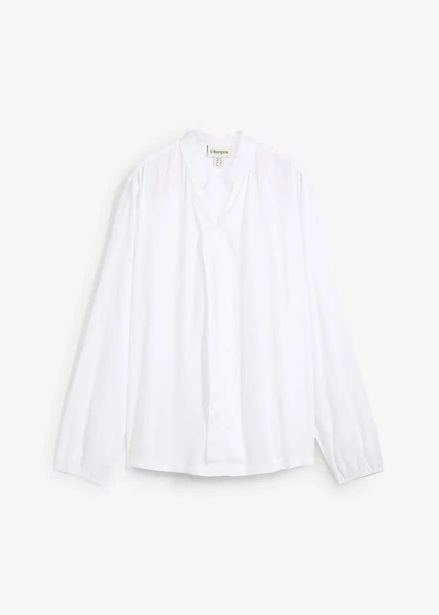 bonprix Schlichte Bluse aus verifizierter Viskose - weiß