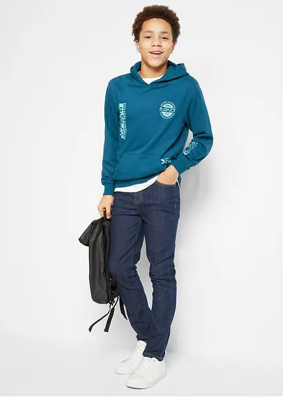 Bonprix Schlichte Jungen Jeans Mit 4 Taschen - Blau - Kinder