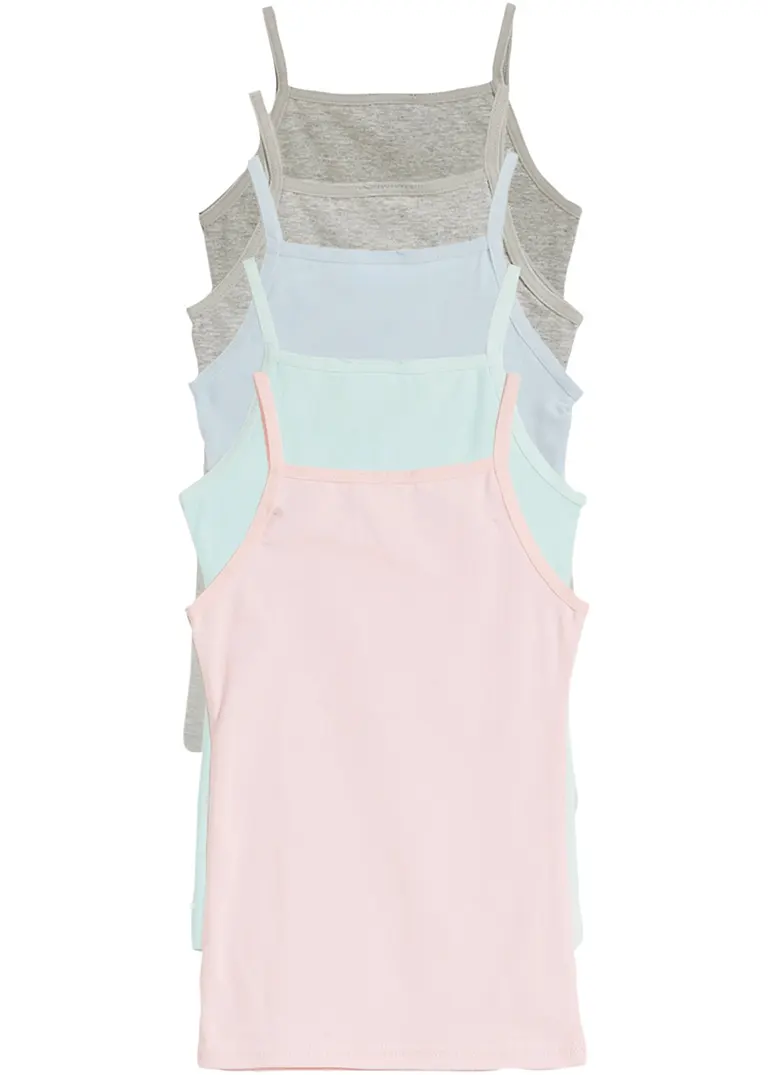 Bonprix Schlichte Mädchen Unterhemden Im 5er Pack - Kinder