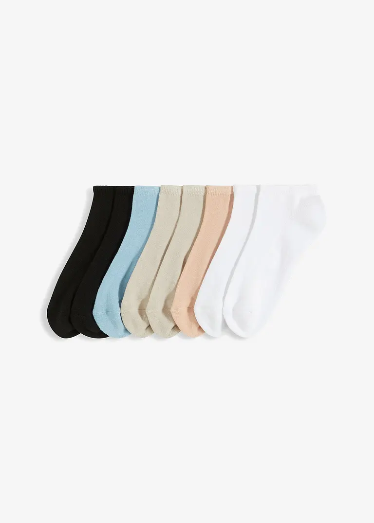 bonprix Schlichte Sneakersocken mit weichem Innenfrotee - Damen