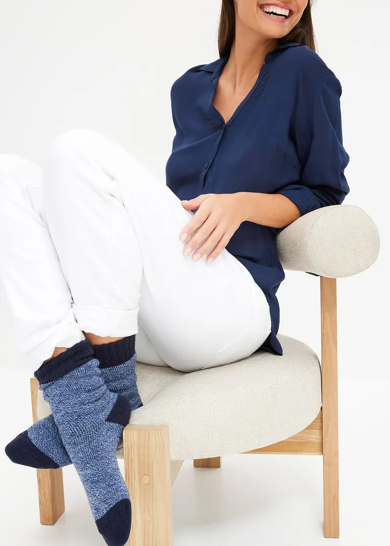 Bonprix Schlichte Thermo Socken Mit Weichem Innenfrotee - Damen