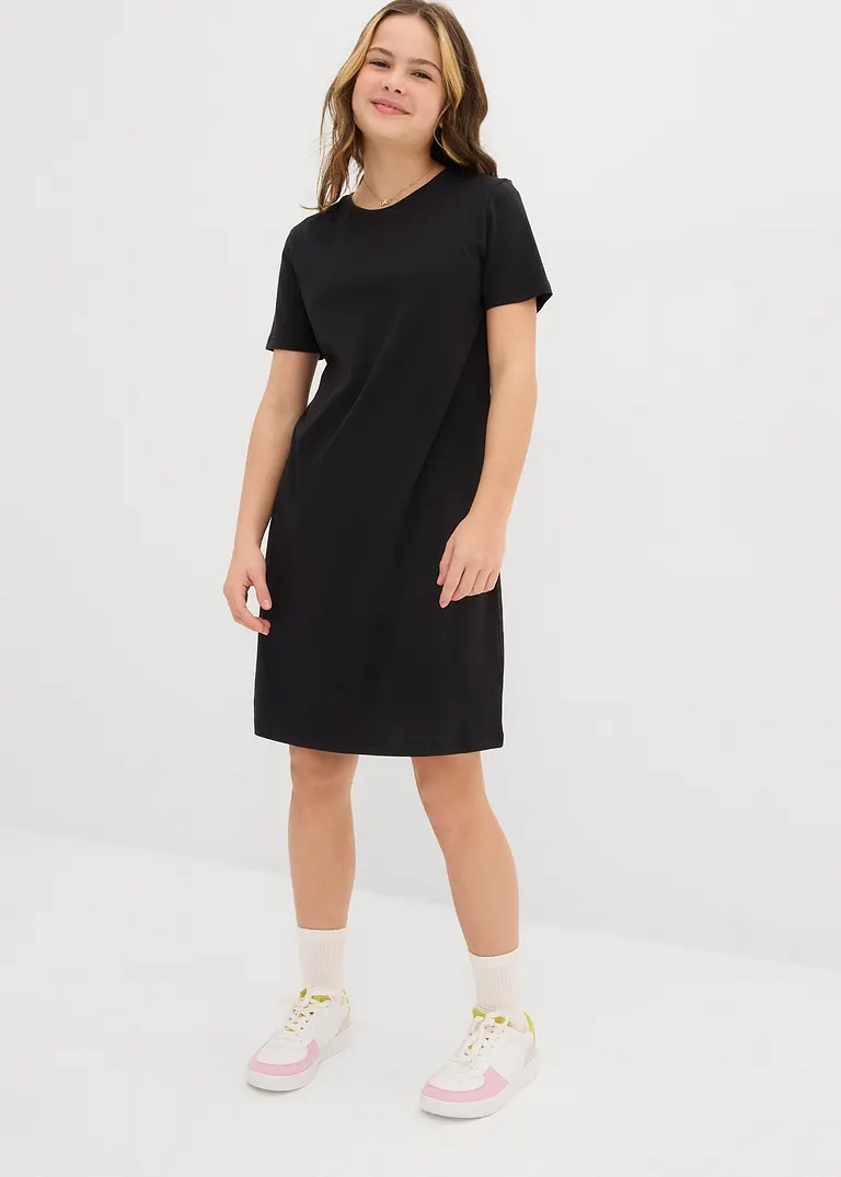 Bonprix Schlichtes Jerseykleid Für Mädchen Aus Reiner Bio-Baumwolle