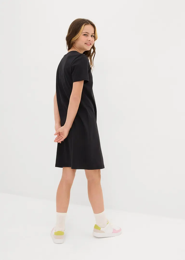 Bonprix Schlichtes Jerseykleid Für Mädchen Aus Reiner Bio-Baumwolle