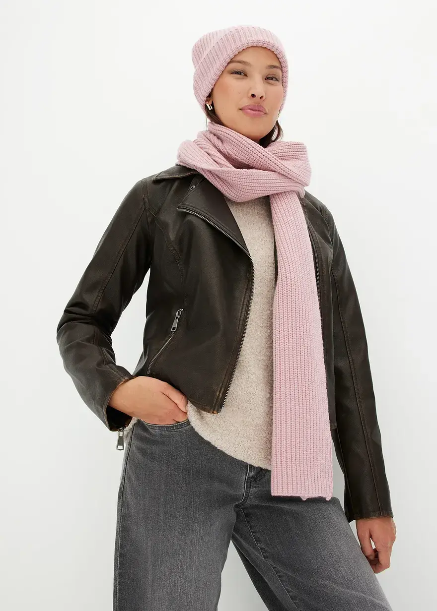 Bonprix Schlichtes Strickset Für Die Kalte Jahreszeit - Aschrosa - Damen