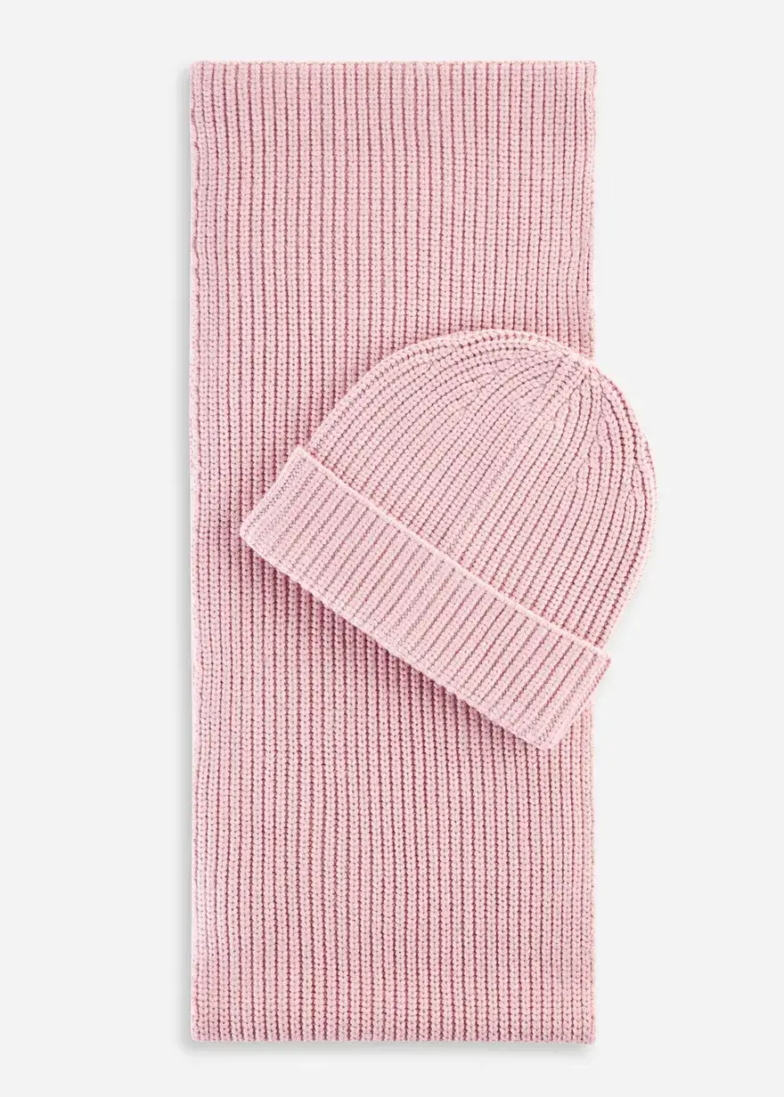 bonprix Schlichtes Strickset für die kalte Jahreszeit - aschrosa - Damen