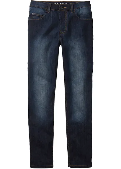 bonprix Schmale Jungen Jeans mit leichter Waschung - blau