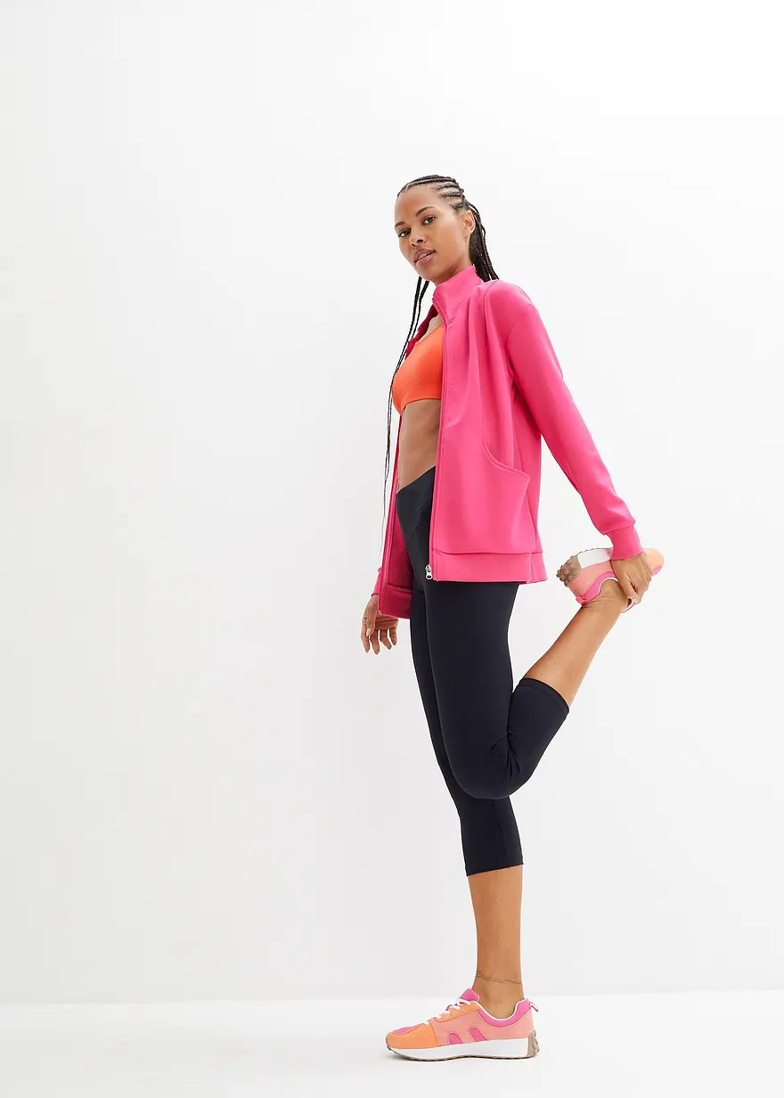 Bonprix Schnelltrocknende Sport-Leggings Aus Einem Super-Stretch-Material In 3/4-Länge Ohne Seitennähte Mit Versteckter Tasche Auf Am Hinteren Bund