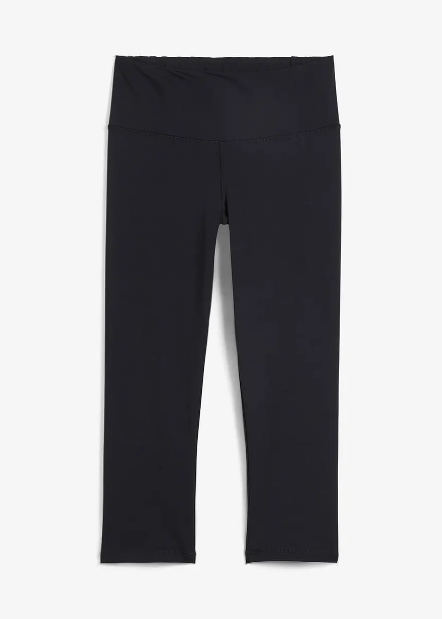 bonprix Schnelltrocknende Sport-Leggings aus einem Super-Stretch-Material in 3/4-Länge ohne Seitennähte mit versteckter Tasche auf am hinteren Bund