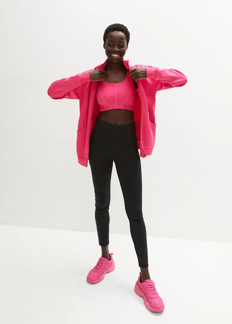 Bonprix Schnelltrocknende Sport-Tights Mit Mesh-Einsätzen Figurbetont