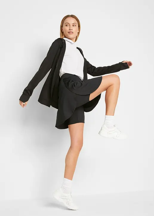 Bonprix Schnelltrocknender Skort Mit Handytaschen - Schwarz