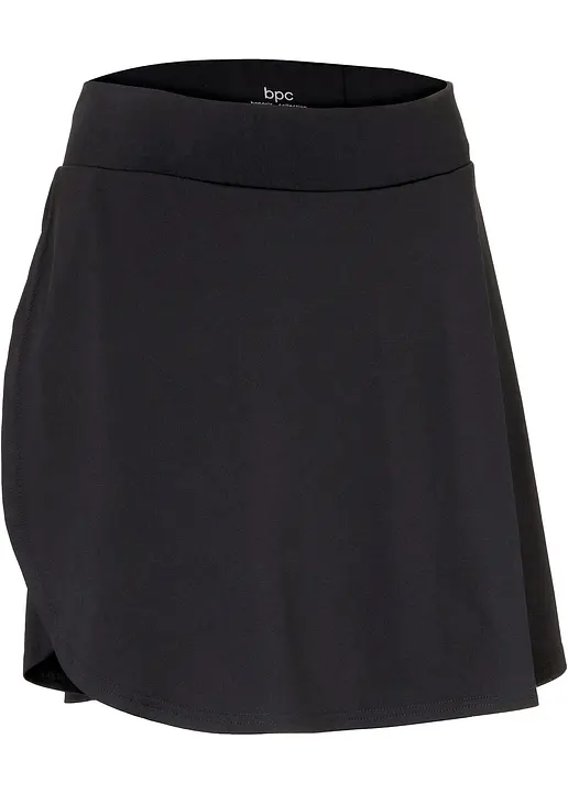 bonprix Schnelltrocknender Skort mit Handytaschen - schwarz