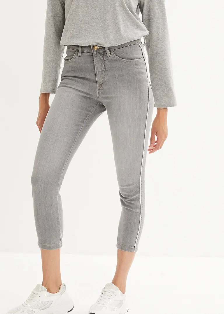 Bonprix Schöne 7/8 Skinny-Jeans Mit Stretch - Grau Petite