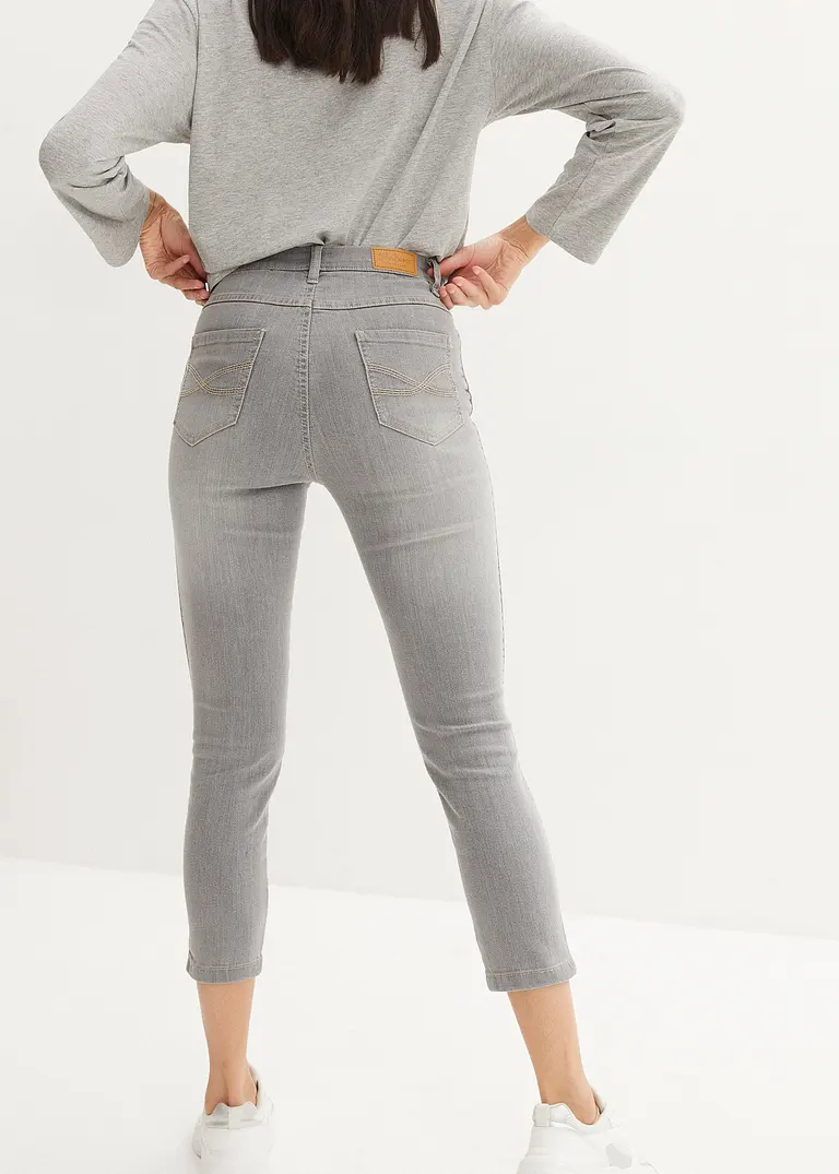 Bonprix Schöne 7/8 Skinny-Jeans Mit Stretch - Grau Petite