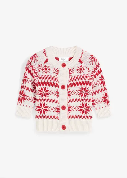 bonprix Schöne Baby Strickjacke mit Knopfverschluss - rot