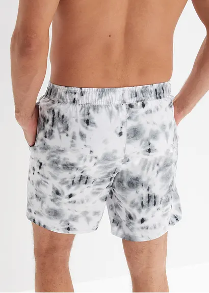 Bonprix Schöne Badeshorts Mit Modischem Print - Schwarz
