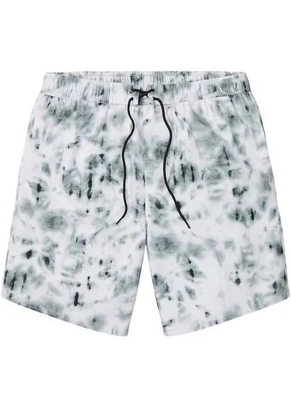 bonprix Schöne Badeshorts mit modischem Print - schwarz