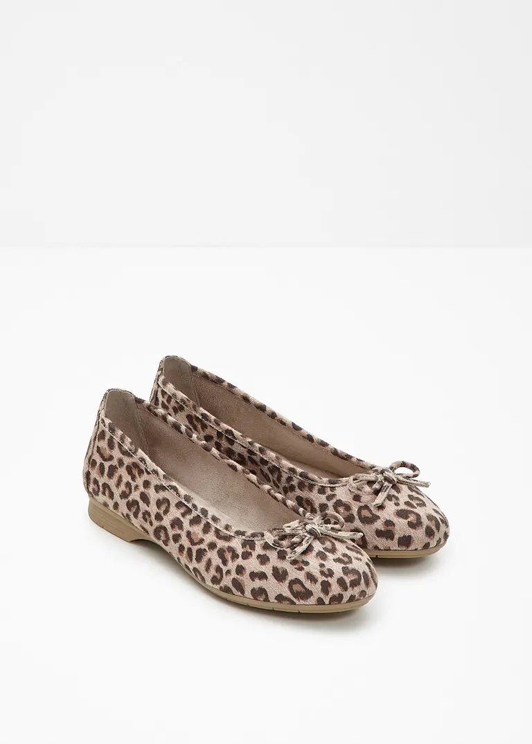 Bonprix Schöne Ballerina Von Jana In Leo-Optik - Beige - Damen
