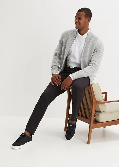 Bonprix Schöne Basic Hose Im 5-Pocket-Style Mit Geradem Bein Und Zweifarbigem Gürtel