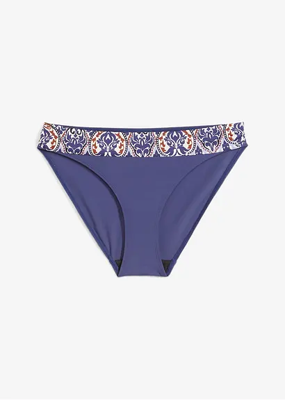 bonprix Schöne Bikinihose mit tollem Druck - blau - Damen