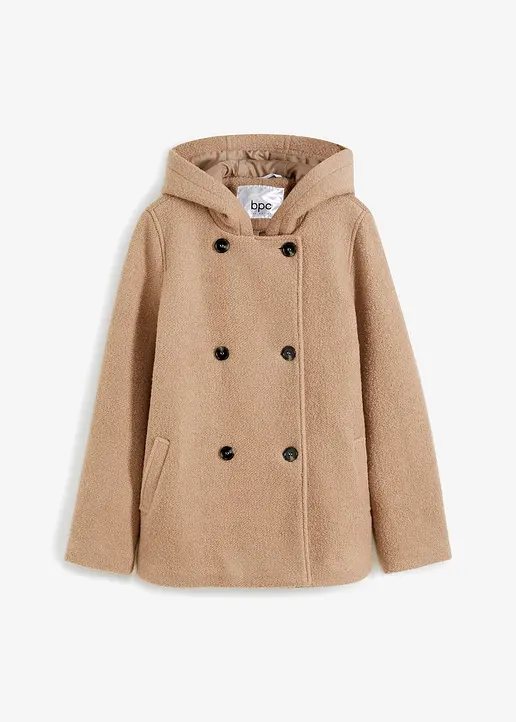 bonprix Schöne Cabanjacke mi Kapuze kaschiert Problemzonen - beige