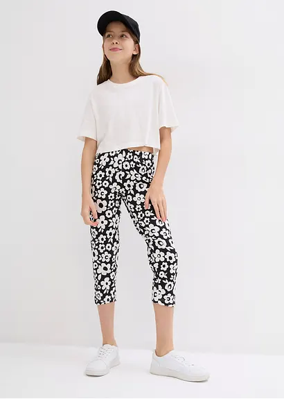 Bonprix Schöne Capri Pyjama In 4-tgl. Set Mit Blumen - Kinder