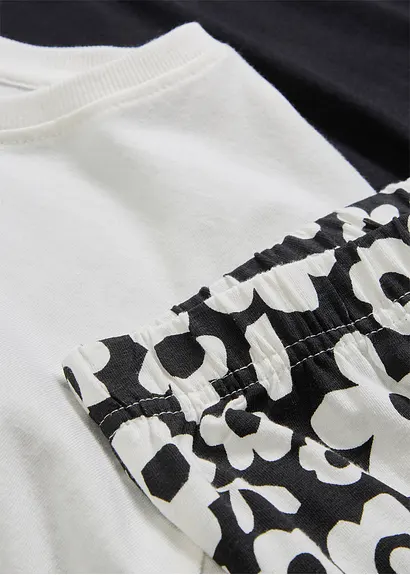 Bonprix Schöne Capri Pyjama In 4-tgl. Set Mit Blumen - Kinder