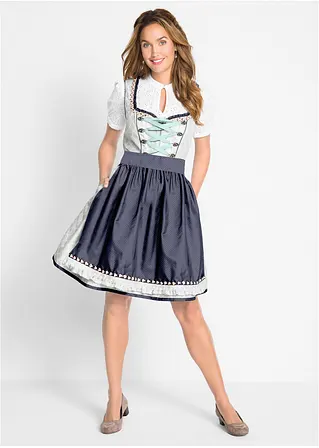 Bonprix Schöne Dirndlbluse Mit Ansprechender Lochspitze Und Puffärmeln