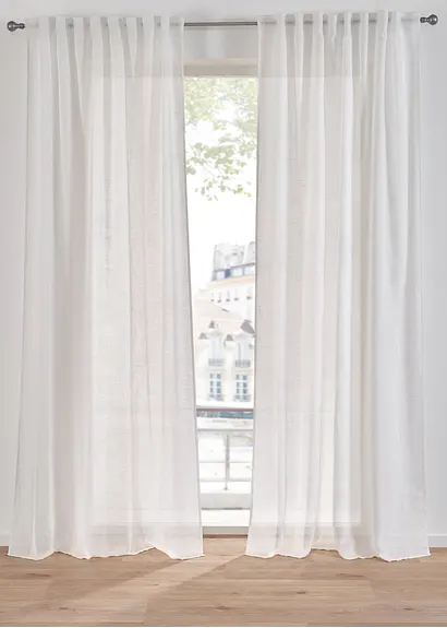 bonprix Schöne Fertiggardine - weiß Multifunktionsband