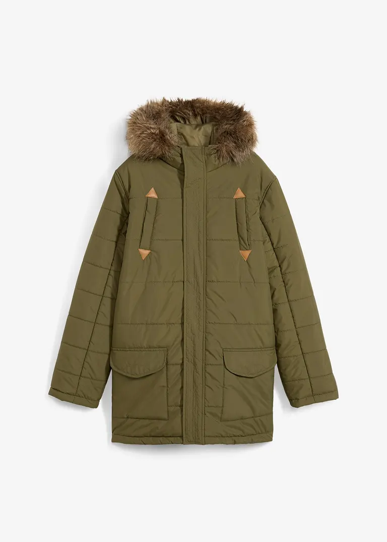 bonprix Schöne Jungen Funktions-Winterjacke mit Kapuze - grün