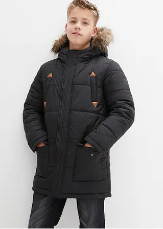 Bonprix Schöne Jungen Funktions-Winterjacke Mit Kapuze - Schwarz - Kinder