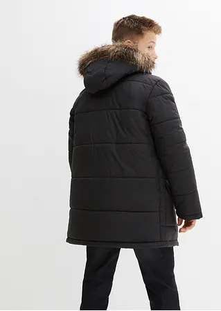 Bonprix Schöne Jungen Funktions-Winterjacke Mit Kapuze - Schwarz - Kinder