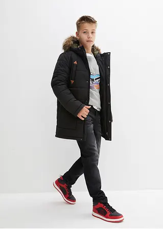 Bonprix Schöne Jungen Funktions-Winterjacke Mit Kapuze - Schwarz - Kinder