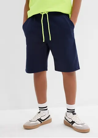 Bonprix Schöne Jungen Sweat-Bermuda Mit Praktischen Taschen Und Kontrastfarbiger Kordel