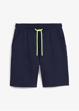 bonprix Schöne Jungen Sweat-Bermuda mit praktischen Taschen und kontrastfarbiger Kordel